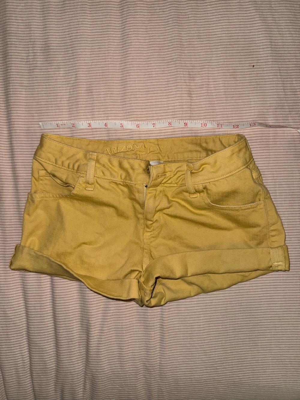 Arizona Jean Company Bright Yellow Women’s Cotton Blend Shorts